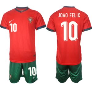 EK 2024 Portugal Voetbaltenue 2024/25 Joao Felix #10 Thuis tenue Korte Mouw (+ Korte broeken)
