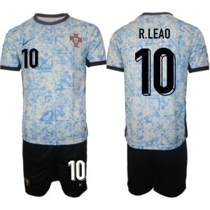 EK 2024 Portugal Voetbaltenue 2024/25 Rafael Leao #10 Uit tenue Korte Mouw (+ Korte broeken)