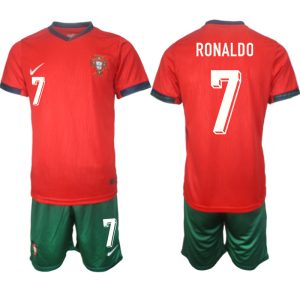 EK 2024 Portugal Voetbaltenue 2024/25 Ronaldo #7 Thuis tenue Korte Mouw (+ Korte broeken)