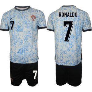 EK 2024 Portugal Voetbaltenue 2024/25 Ronaldo #7 Uit tenue Korte Mouw (+ Korte broeken)