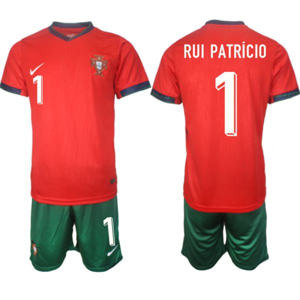 EK 2024 Portugal Voetbaltenue 2024/25 Rui Patricio #1 Thuis tenue Korte Mouw (+ Korte broeken)