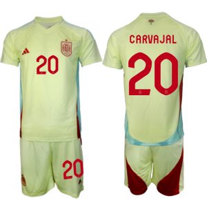 EK 2024 Spanje Voetbaltenue 2024/25 Daniel Carvajal #20 Uit tenue Korte Mouw (+ Korte broeken)