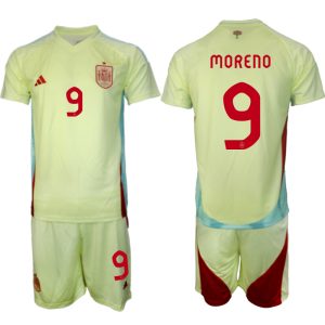 EK 2024 Spanje Voetbaltenue 2024/25 Gerard Moreno #9 Uit tenue Korte Mouw (+ Korte broeken)