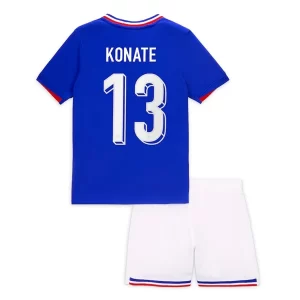 Kids EK 2024 Frankrijk Voetbalshirts Ibrahima Konate #13 Thuis tenue Korte Mouw (+ Korte broeken)