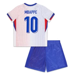 Kids EK 2024 Frankrijk Voetbalshirts Kylian Mbappe #10 Uit tenue Korte Mouw (+ Korte broeken)