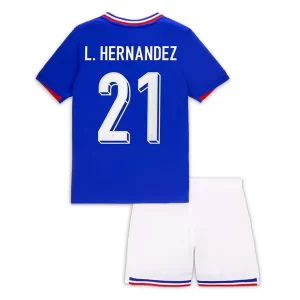 Kids EK 2024 Frankrijk Voetbalshirts Lucas Hernandez #21 Thuis tenue Korte Mouw (+ Korte broeken)