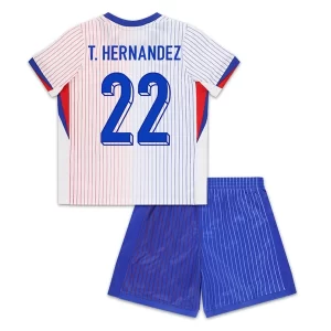 Kids EK 2024 Frankrijk Voetbalshirts Theo Hernandez #22 Uit tenue Korte Mouw (+ Korte broeken)