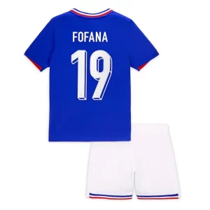 Kids EK 2024 Frankrijk Voetbalshirts Youssouf Fofana #19 Thuis tenue Korte Mouw (+ Korte broeken)