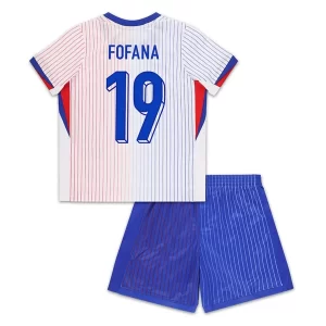 Kids EK 2024 Frankrijk Voetbalshirts Youssouf Fofana #19 Uit tenue Korte Mouw (+ Korte broeken)