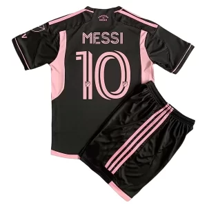 Kids Inter Miami CF Voetbalshirts Lionel Messi #10 Uit tenue Korte Mouw (+ Korte broeken)